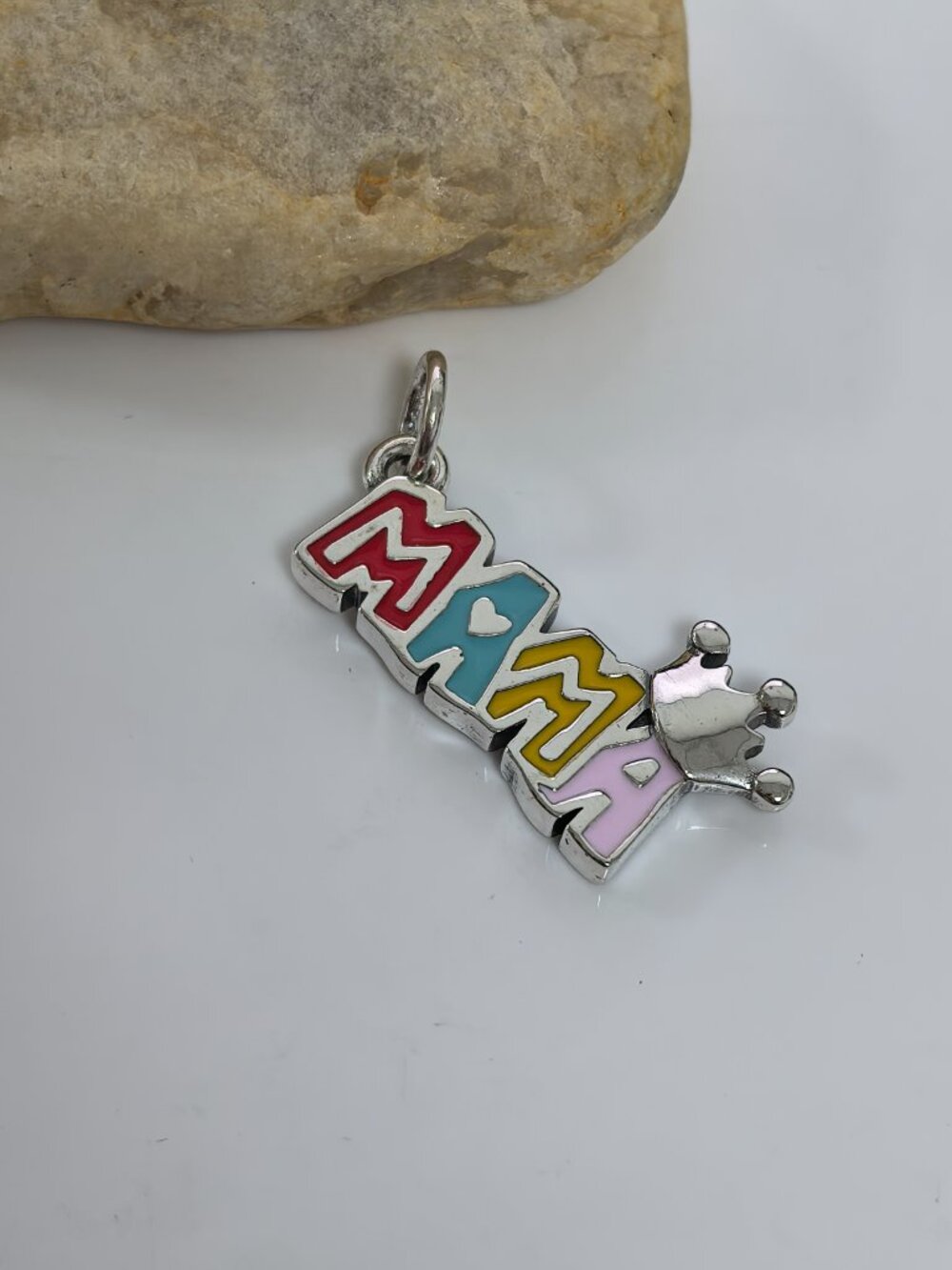 James Avery Enamel Mama Rules Charm, S925 Silver Jewelry (Women's)